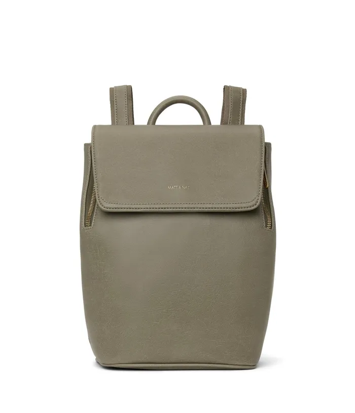 Women Fabi Mini Vegan Backpack 8211 Vintage Sage Matt and Nat Backpacks