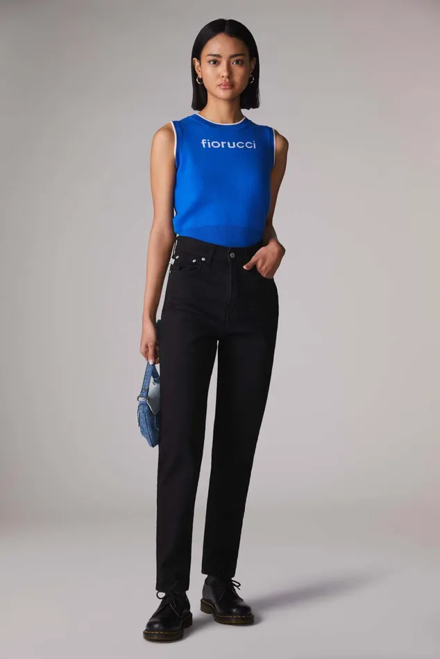 Women Fiorucci Jeans and Denim Angels Patch Tara Jeans Black