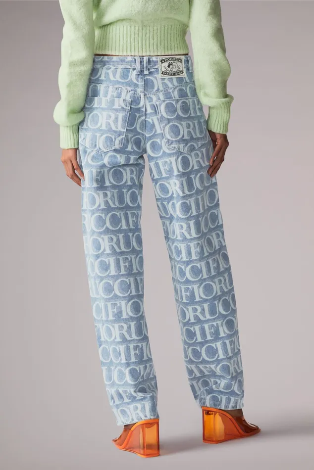 Women Fiorucci Jeans and Denim Laser Monogram Jeans Blue Women Fiorucci Jeans and Denim Laser Monogram Jeans Blue