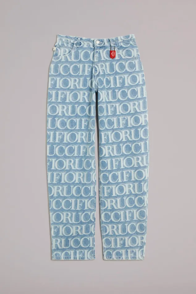Women Fiorucci Jeans and Denim Laser Monogram Jeans Blue Women Fiorucci Jeans and Denim Laser Monogram Jeans Blue