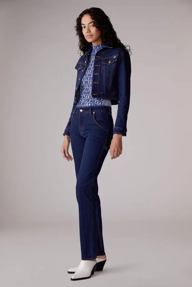Women Fiorucci Jeans and Denim Trucker Denim Jacket Mid Wash Women Fiorucci Jeans and Denim Trucker Denim Jacket Mid Wash
