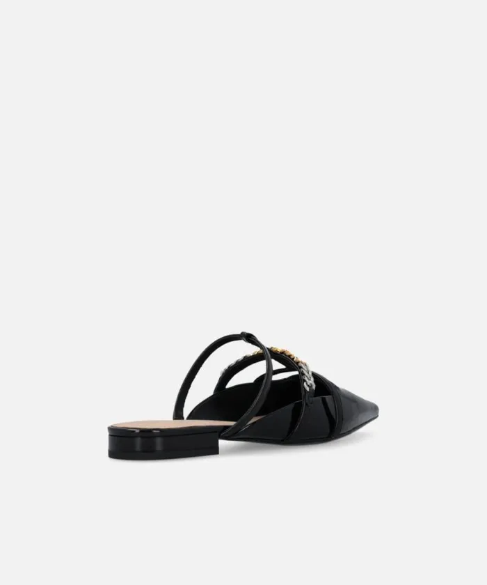Women Flats Pinko Patent Mule Ballerinas Limo Black Women Flats Pinko Patent Mule Ballerinas Limo Black