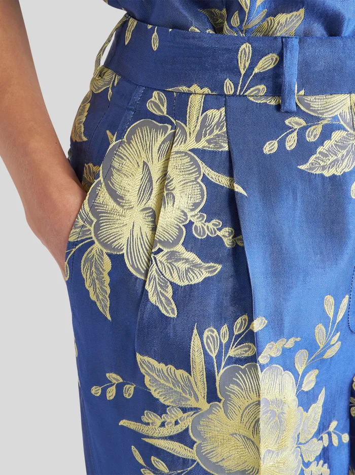 Women Floral Jacquard Trousers Etro Trousers