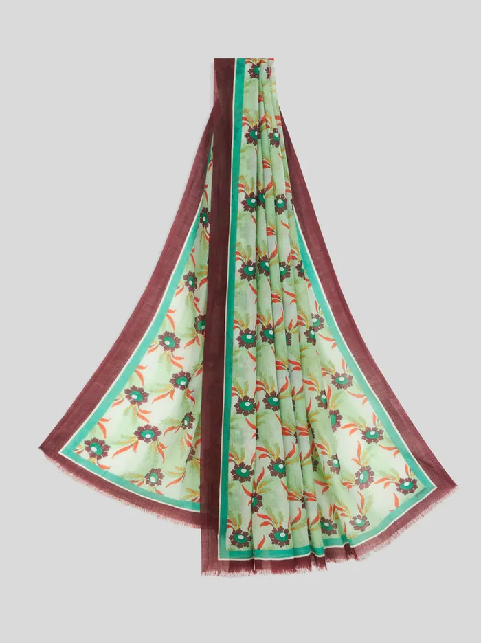 Women Floralia Cashmere Shawl Etro Scarves And Silk