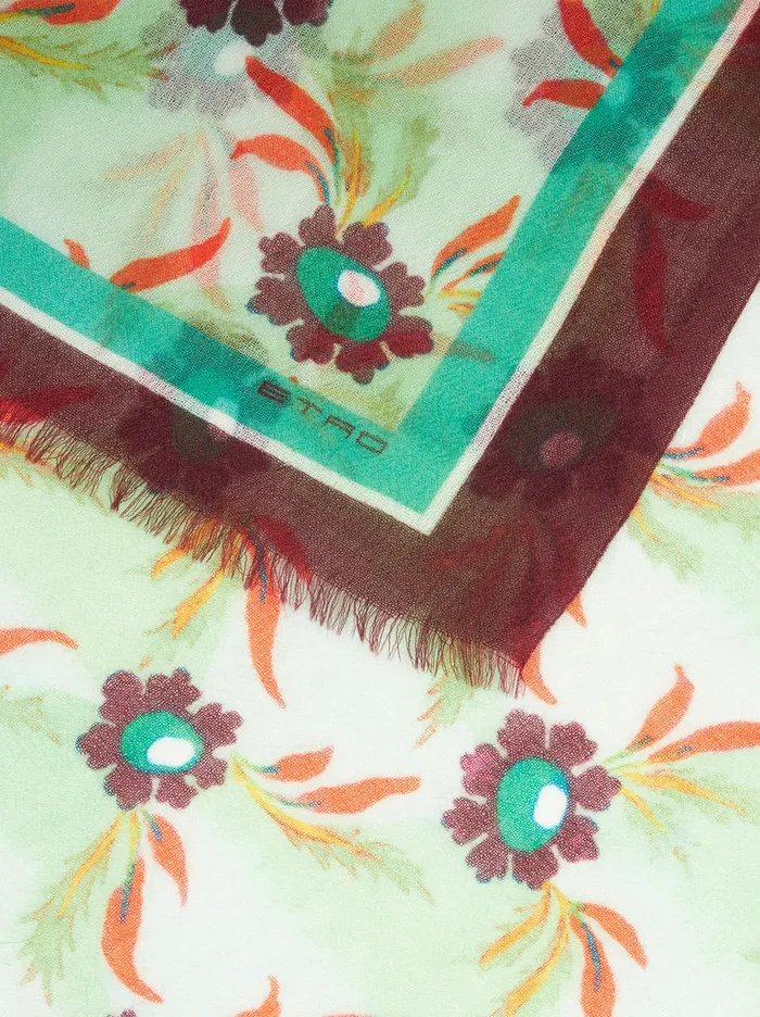 Women Floralia Cashmere Shawl Etro Scarves And Silk