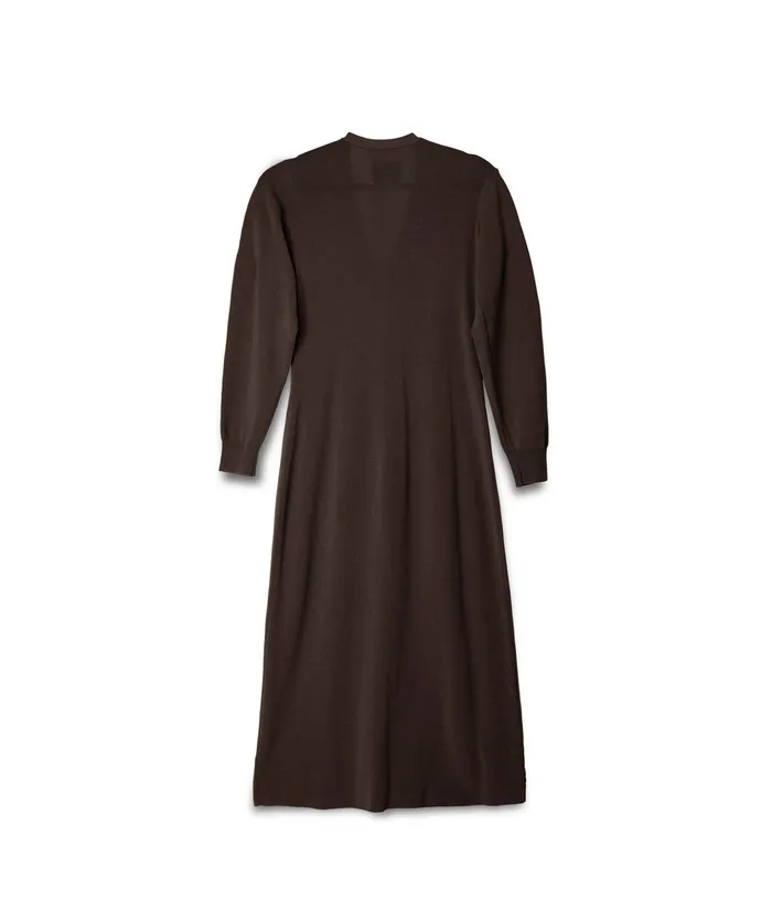 Women Franek Long Sleeve Button Front Longline Cardigan Brown Matt and Nat Knitwear