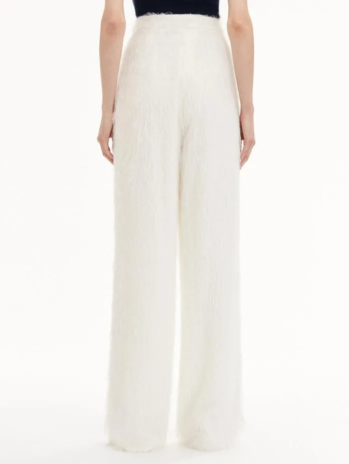 Women Fringe Fil Coup Wide Leg Pant Ivory Oscar De La Renta Pants and Skirts Women Fringe Fil Coup Wide Leg Pant Ivory Oscar De La Renta Pants and Skirts