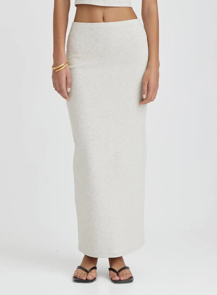 Women Grey Jersey Bodycon Maxi Skirt Tillie 4th and Reckless Skirts