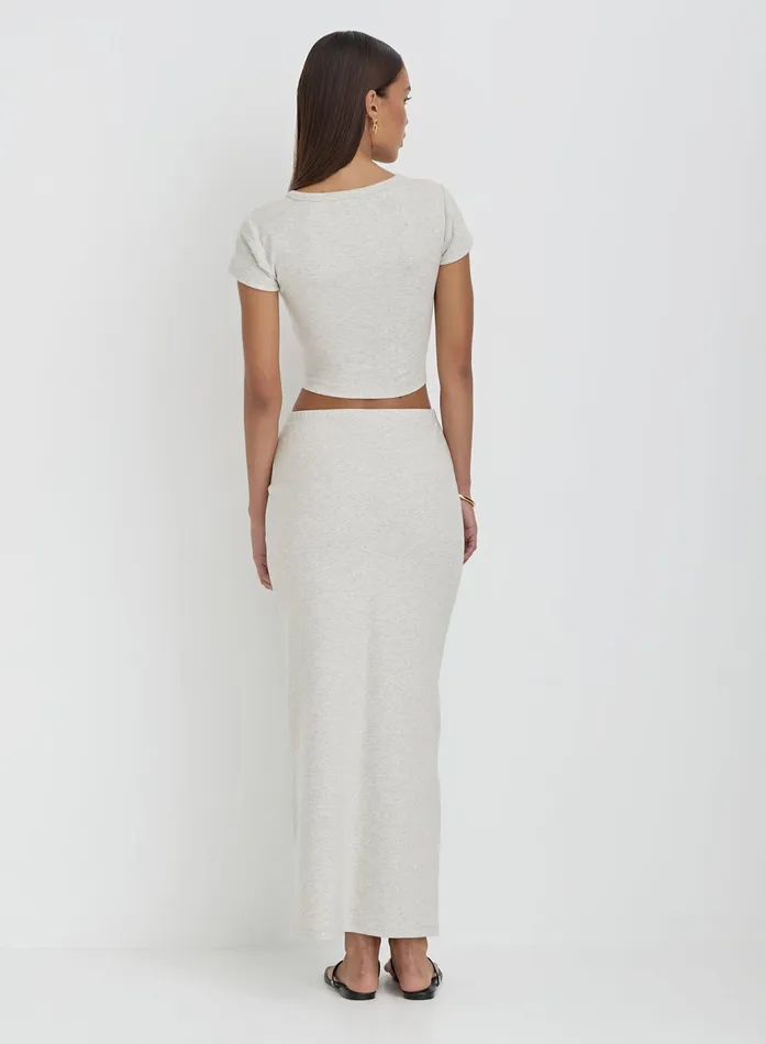 Women Grey Jersey Bodycon Maxi Skirt Tillie 4th and Reckless Skirts