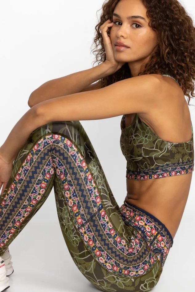 Women HIRZ CAMO HIGH WAIST RIBBED WAISTBAND LEGGING Hirz Johnny Was Active