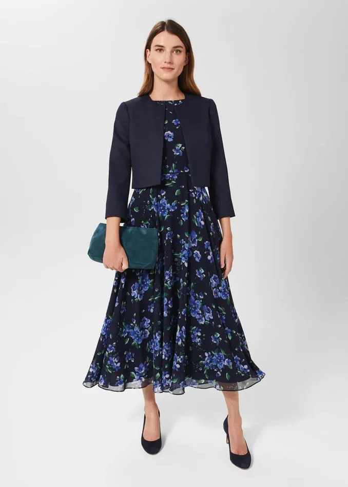 Women HOBBS Coats and Jackets Elize Jacket Midnight Navy