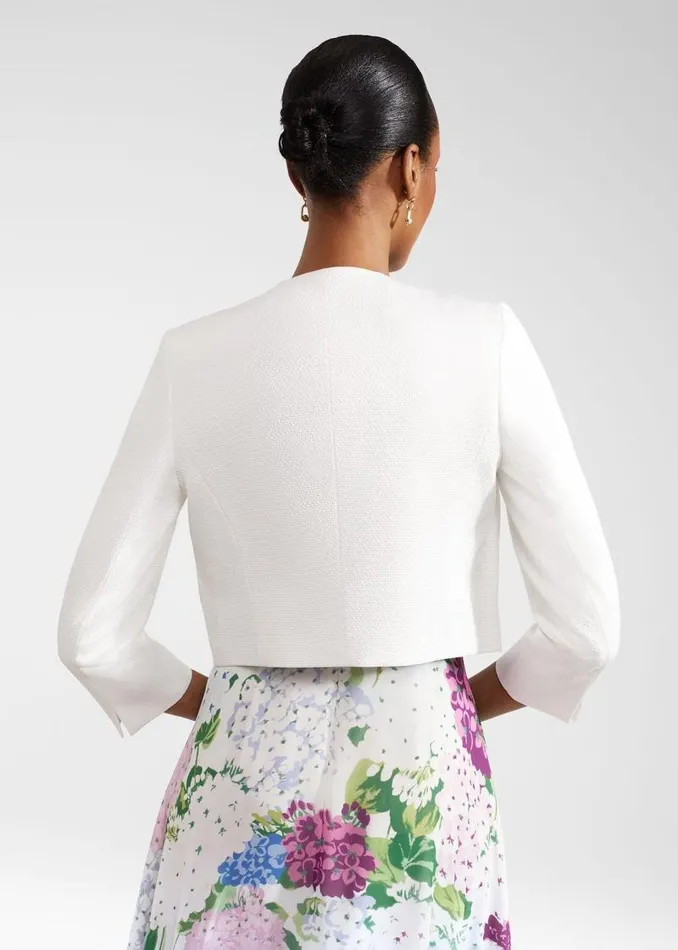Women HOBBS Coats and Jackets Elize Textured Jacket Ivory