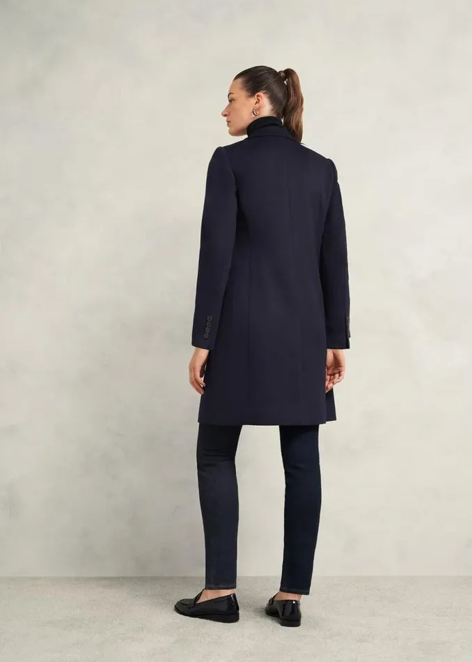 Women HOBBS Coats and Jackets Petite Cavendish Wool Coat Navy