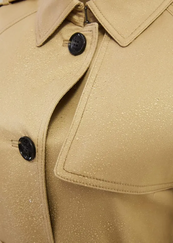 Women HOBBS Coats and Jackets Petite Hallie Shower Resistant Trench Coat Fawn Beige