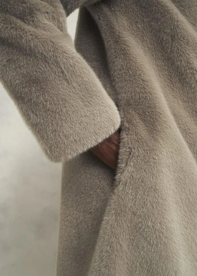 Women HOBBS Coats and Jackets Tarini Faux Fur Coat Mink
