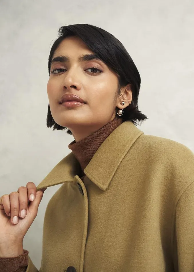 Women HOBBS Coats and Jackets Zoe Wool Blend Jacket Hobbs Camel