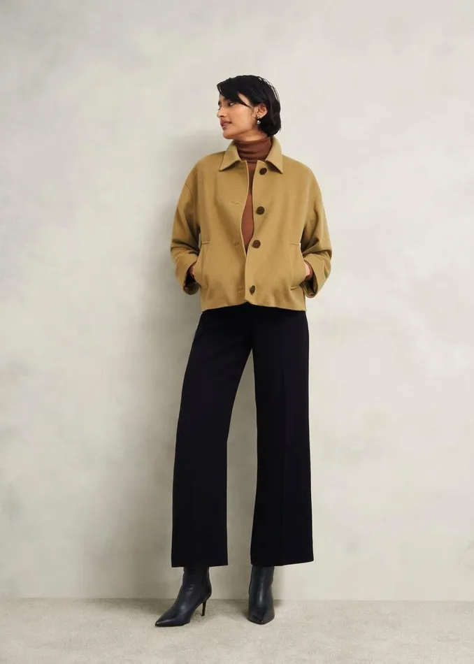Women HOBBS Coats and Jackets Zoe Wool Blend Jacket Hobbs Camel