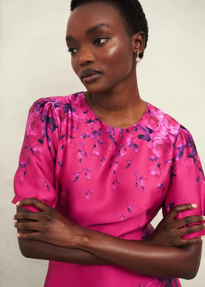 Women HOBBS Dresses and Jumpsuits Evangeline Dress Pink Multi