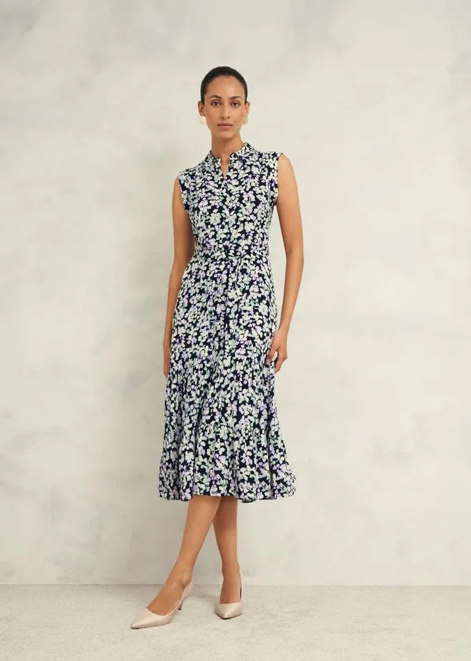 Women HOBBS Dresses and Jumpsuits Petite Esme Dress Navy Multi