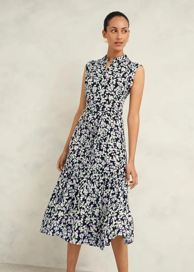 Women HOBBS Dresses and Jumpsuits Petite Esme Dress Navy Multi