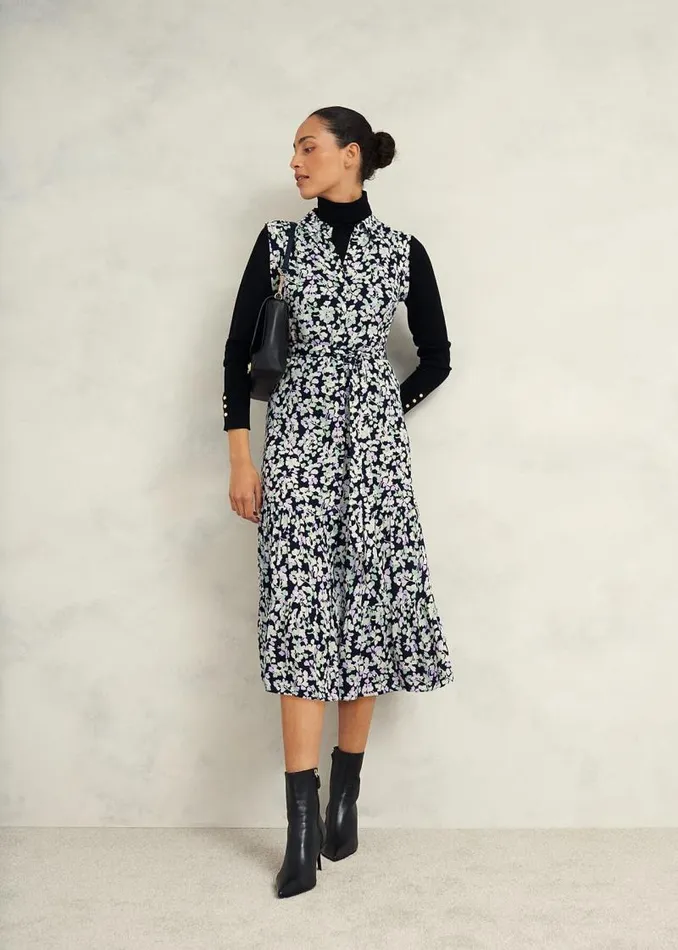Women HOBBS Dresses and Jumpsuits Petite Esme Dress Navy Multi