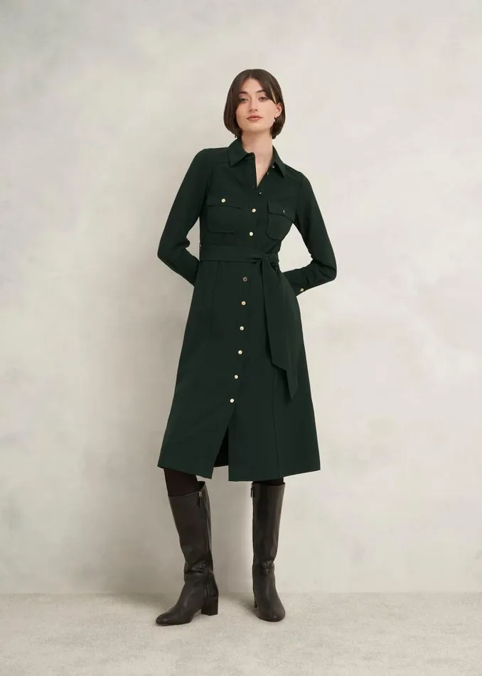 Women HOBBS Dresses and Jumpsuits Petite Pricilla Dress Rich Green