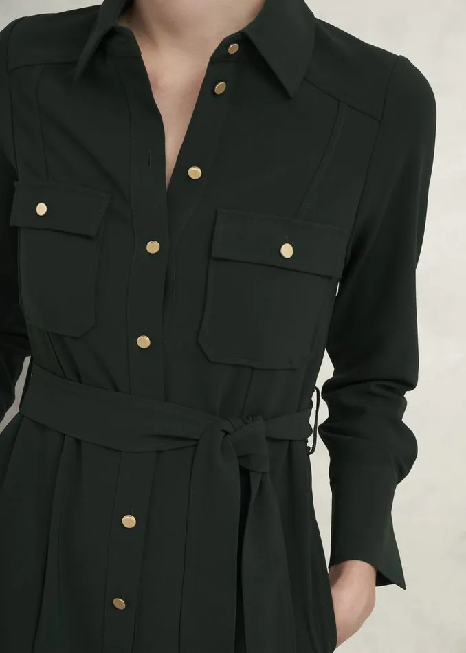 Women HOBBS Dresses and Jumpsuits Petite Pricilla Dress Rich Green