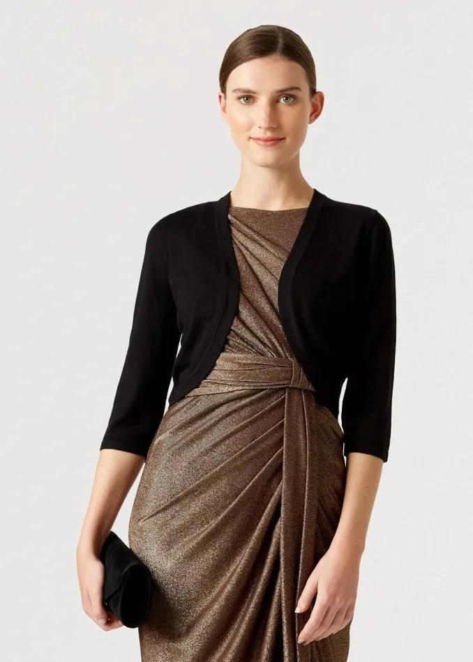 Women HOBBS Jumpers and Cardigans Carrie Bolero Black Women HOBBS Jumpers and Cardigans Carrie Bolero Black
