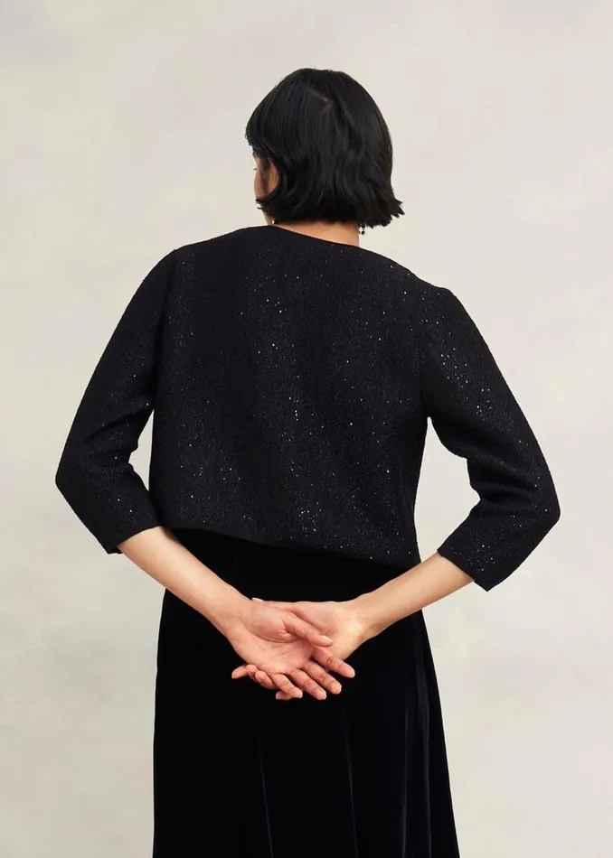 Women HOBBS Jumpers and Cardigans Elin Sequin Cardigan Black