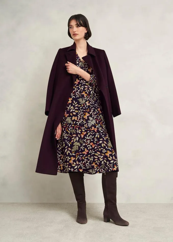 Women HOBBS Petite Dresses Petite Zainah Dress Navy Multi