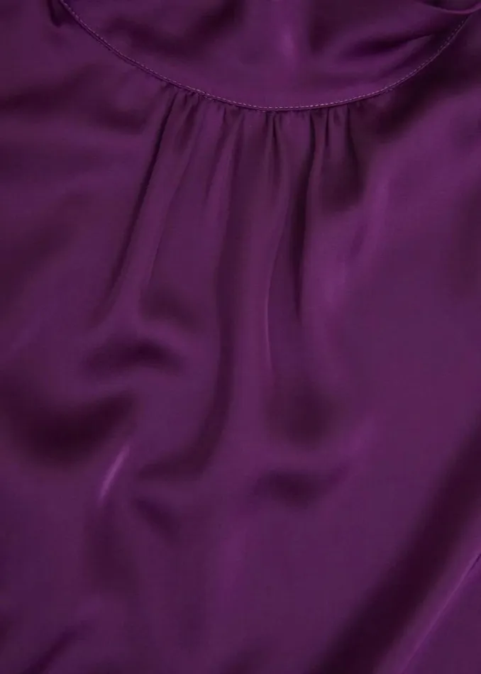 Women HOBBS Tops Eren Satin Blouse Vibrant Purple