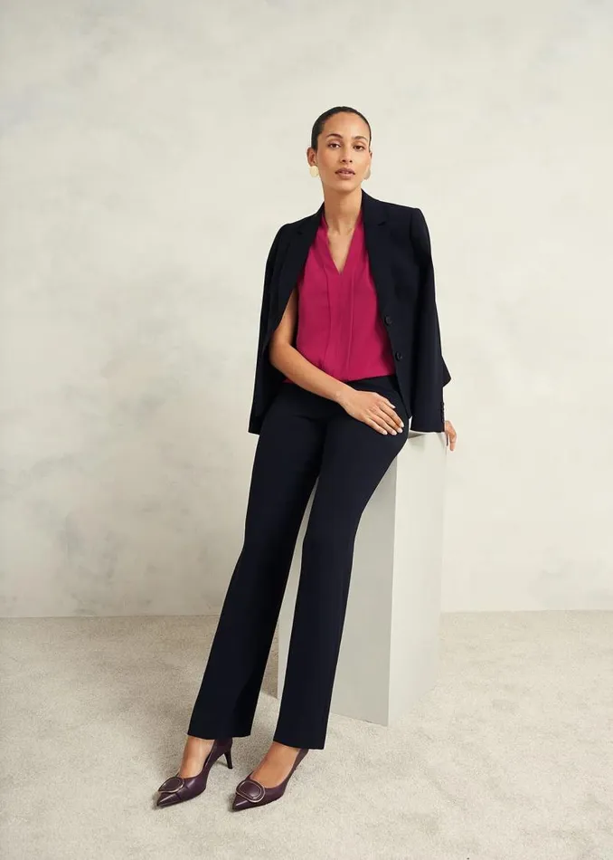 Women HOBBS Tops Shelley Blouse Cranberry Pink