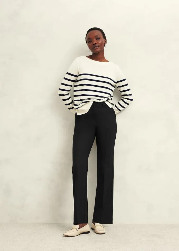 Women HOBBS Trousers Gerrie Straight Trousers Black