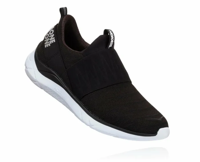Women Hupana Slip Black White HOKA ONE ONE Road Running