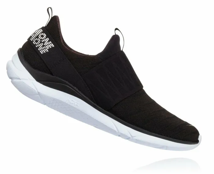 Women Hupana Slip Black White HOKA ONE ONE Road Running