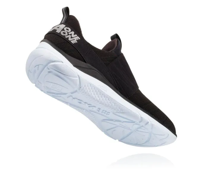 Women Hupana Slip Black White HOKA ONE ONE Road Running