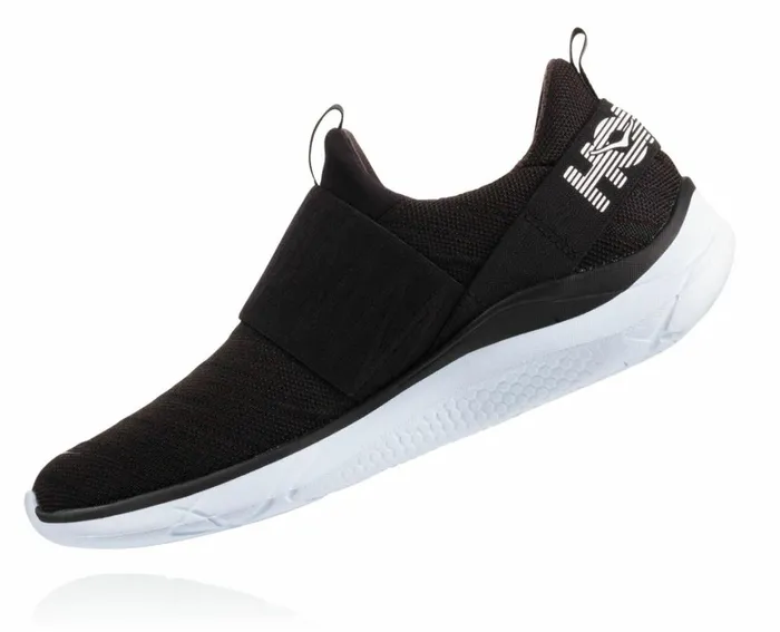 Women Hupana Slip Black White HOKA ONE ONE Road Running