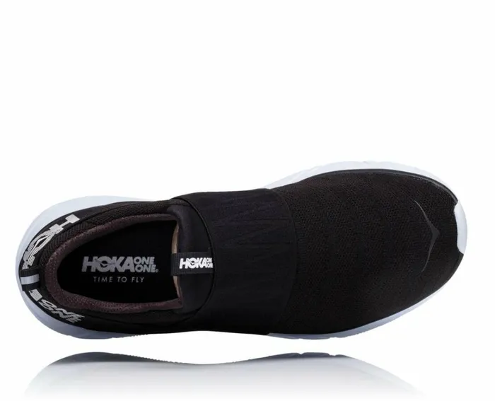 Women Hupana Slip Black White HOKA ONE ONE Road Running