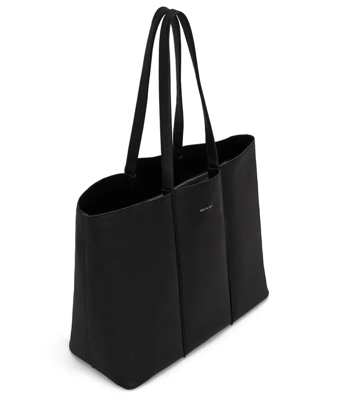 Women Hyde Vegan Tote Bag 8211 Purity Black Matt and Nat Totes