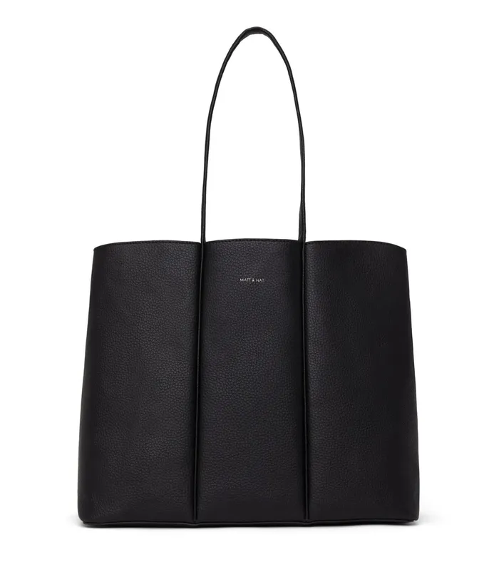 Women Hyde Vegan Tote Bag 8211 Purity Black Matt and Nat Totes