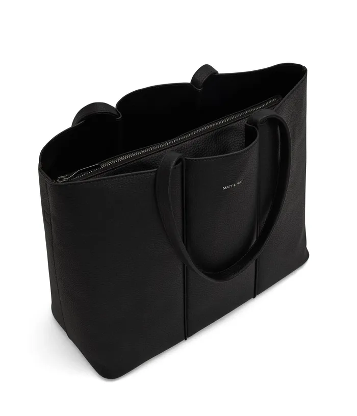 Women Hyde Vegan Tote Bag 8211 Purity Black Matt and Nat Totes