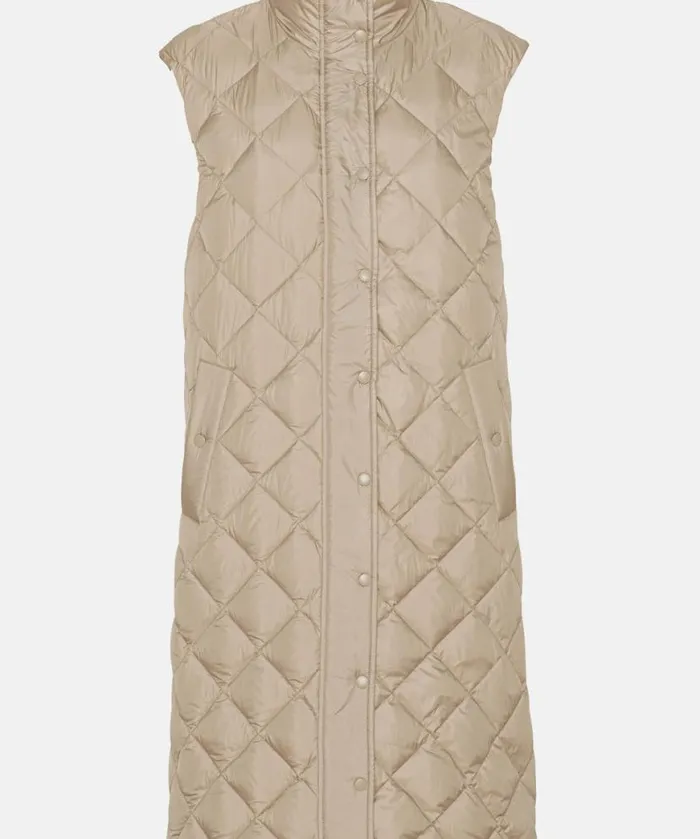 Women Ilse Jacobsen Long Down Vest 8211 Cobblestone Women Ilse Jacobsen Long Down Vest 8211 Cobblestone