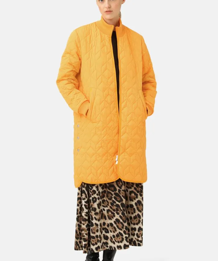 Women Ilse Jacobsen Padded Quilt Coat 8211 Flame Orange