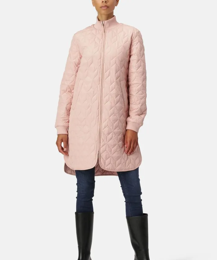 Women Ilse Jacobsen Padded Quilt Coat 8211 Pale Pink