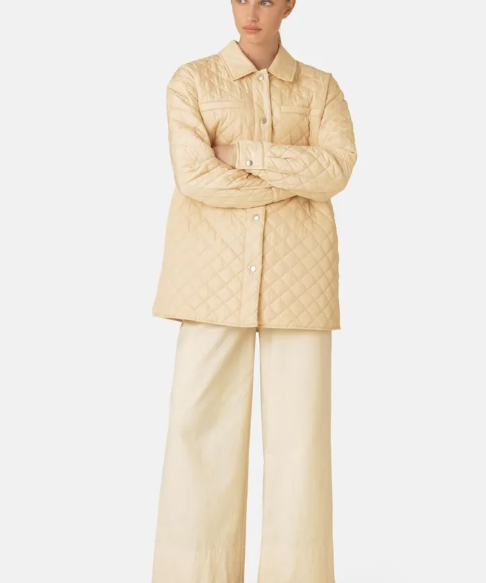 Women Ilse Jacobsen Quilt Jacket 8211 Beige