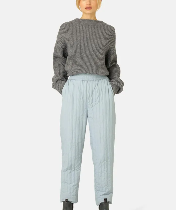 Women Ilse Jacobsen Quilt Pants 8211 Pale Petroleum