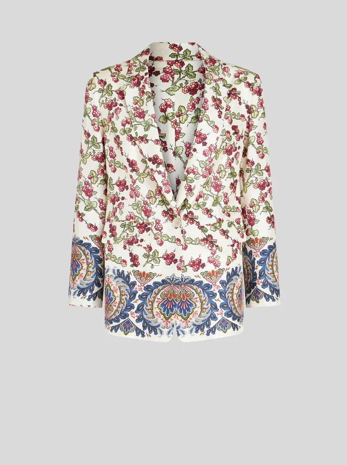 Women Jacket With Berry Print Etro Jackets