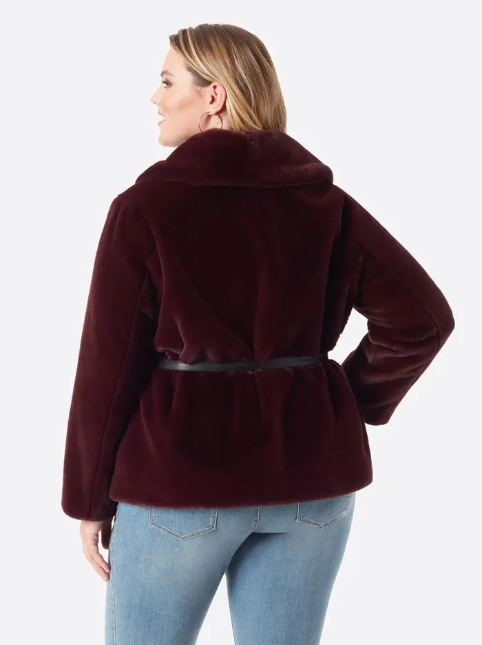 Women Jackets Blazers and Kimonos Jessica Simpson Sire Jacket In Winetasting