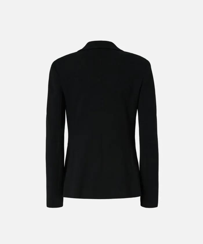 Women Jackets Pinko Full Milanoknit Technical Fabric Blazer Limo Black Women Jackets Pinko Full Milanoknit Technical Fabric Blazer Limo Black