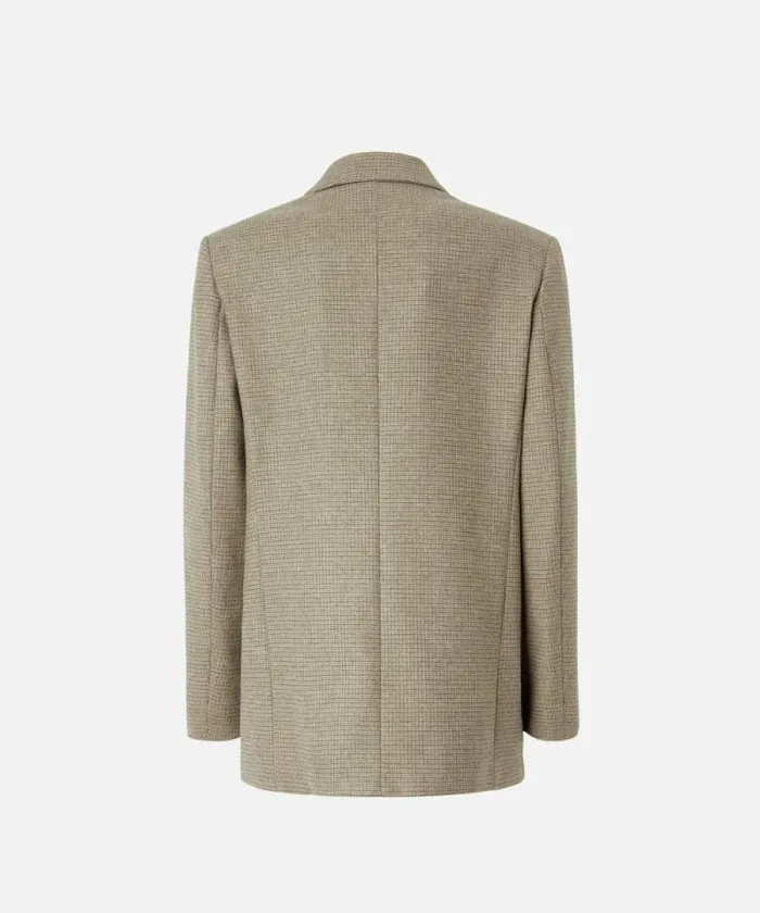 Women Jackets Pinko Oversized Doublebreasted Check Blazer Camellight Green Women Jackets Pinko Oversized Doublebreasted Check Blazer Camellight Green